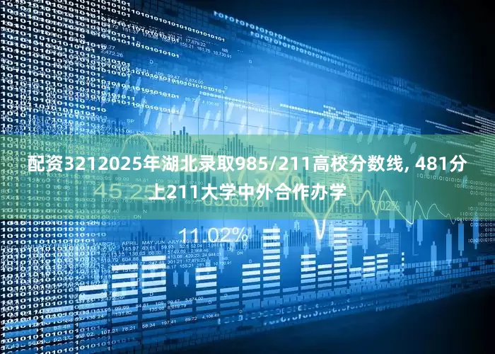 配资3212025年湖北录取985/211高校分数线, 481分上211大学中外合作办学